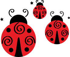 Lieveheersbeestjes 2 (Stencils met insecten en beestjes)