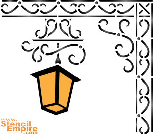 Hoeklantaarn - sjabloon voor decoratie