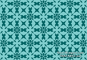 Marokkaanse mozaïek 09 (Muursjablonen met herhalende patronen)