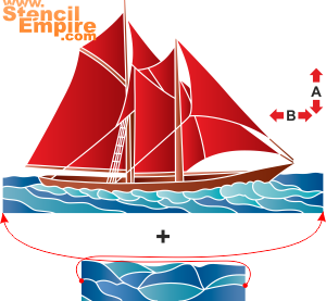 Scarlet Sails - sjabloon voor decoratie