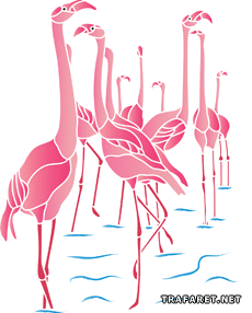 Roze flamingo's - sjabloon voor decoratie