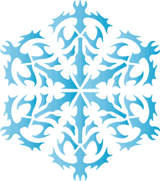 Sneeuwvlok XXIV - sjabloon voor decoratie