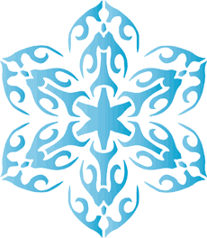 Sneeuwvlok XV - sjabloon voor decoratie