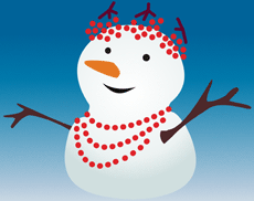 Sneeuwdame - sjabloon voor decoratie