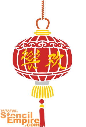 Chinese lantaarn - sjabloon voor decoratie