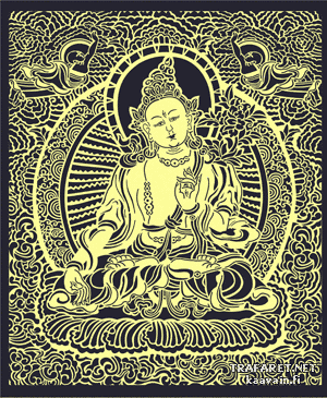 Grote boeddha - sjabloon voor decoratie