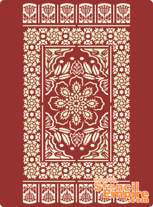 Ottomaanse tapijt 1 - sjabloon voor decoratie