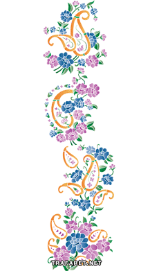 Vier paisley - sjabloon voor decoratie