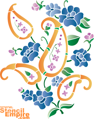 Paisley-motief 01d - sjabloon voor decoratie