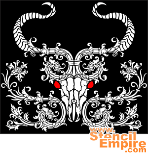 Skull of goths - sjabloon voor decoratie