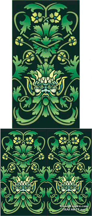 Groene geest - sjabloon voor decoratie