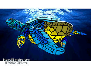 Grote zeeschildpad - sjabloon voor decoratie