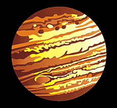 Jupiter - sjabloon voor decoratie