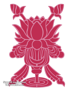 Tibetaanse lotus - sjabloon voor decoratie
