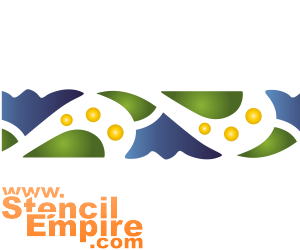 Stippen en bloemen - sjabloon voor decoratie