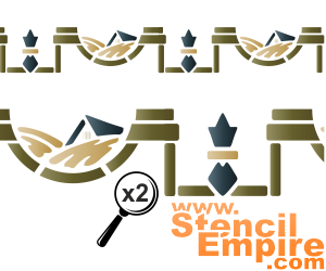 Huis achter de heuvel - sjabloon voor decoratie