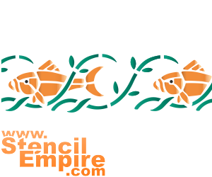 Vis in het gras - sjabloon voor decoratie