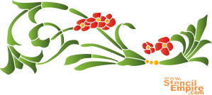 Krul met Oost-Indische kers - sjabloon voor decoratie