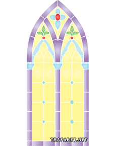 Middeleeuws raam - sjabloon voor decoratie