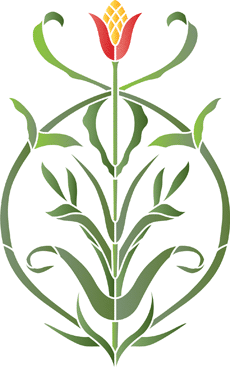 Gestileerde bloem 1 - sjabloon voor decoratie