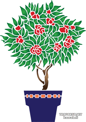 Rozenboom - sjabloon voor decoratie