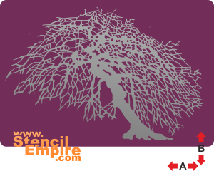 Winterwilg (Stencils met bomen en struiken)
