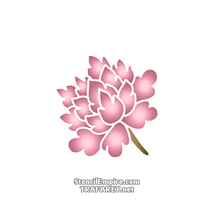 Chinese bloem 4 - sjabloon voor decoratie