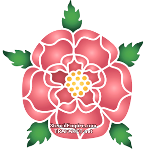 Rozenbottel in rozen 1 - sjabloon voor decoratie