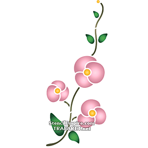Primitieve rozenbottel A - sjabloon voor decoratie