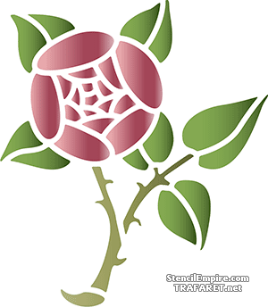 Ronde roos 4 - sjabloon voor decoratie