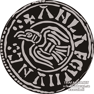 De cent van Viking - sjabloon voor decoratie
