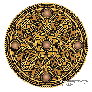 Angelsaksisch schild - sjabloon voor decoratie
