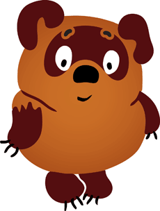 Verrast Poeh - sjabloon voor decoratie