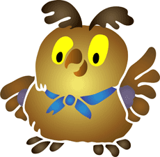 Uil - sjabloon voor decoratie