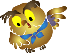 Uil 2 - sjabloon voor decoratie