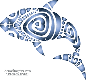 Stijlvolle haai 1 - sjabloon voor decoratie