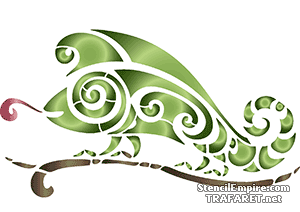 Stijlvolle kameleon - sjabloon voor decoratie