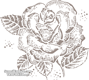 Grote rozen 79а - sjabloon voor decoratie