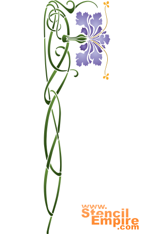 Blauwe anjer (Stencils van grote afmetingen)