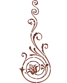 Spiraal bloem - sjabloon voor decoratie