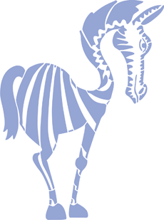 Stijlvolle zebra - sjabloon voor decoratie