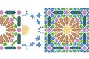 Alhambra 02b - muursjablonen met herhalende patronen