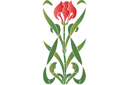 Tulp Art Nouveau - stencils met tuin- en veldbloemen