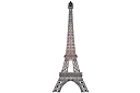 De Eiffeltoren - sjablonen met herkenningspunten en gebouwen