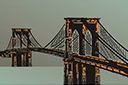 De grote brooklyn bridge - sjablonen met herkenningspunten en gebouwen