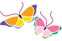 Twee vlinders 2 - stencils met vlinders en libellen