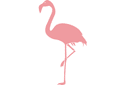Flamingo - sjablonen met dieren