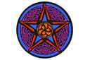 Keltisch pentagram 96 - stencils met keltische motieven