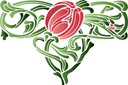 Tulpenmotief - stencils met tuin- en veldbloemen
