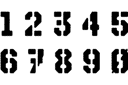 Nummers CONVOY - stencils met teksten en sets letters